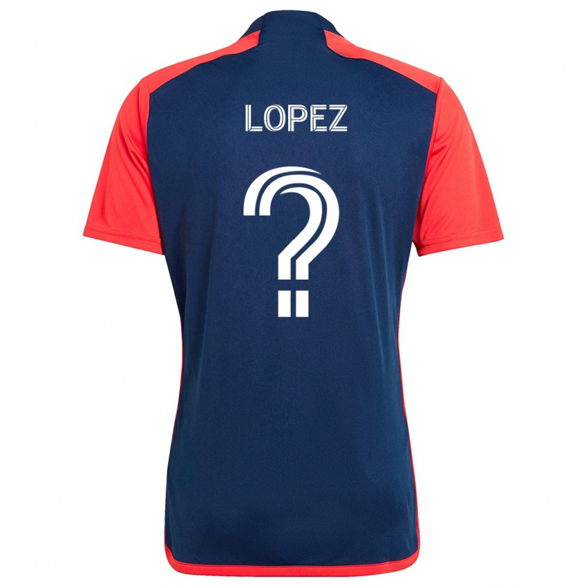 Kandiny Kinder Darwin Lopez #0 Blau Rot Heimtrikot Trikot 2024/25 T-Shirt