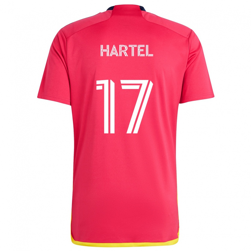 Kandiny Kinder Marcel Hartel #17 Rot Blau Heimtrikot Trikot 2024/25 T-Shirt