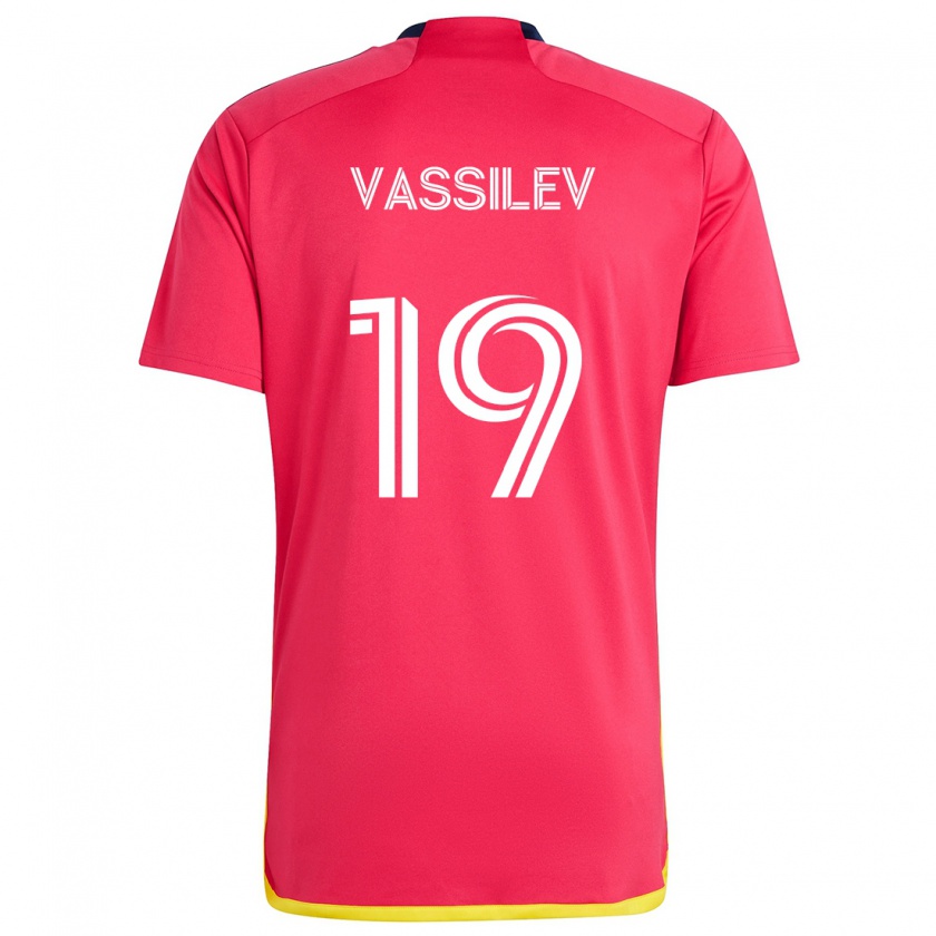 Kandiny Kinder Indiana Vassilev #19 Rot Blau Heimtrikot Trikot 2024/25 T-Shirt