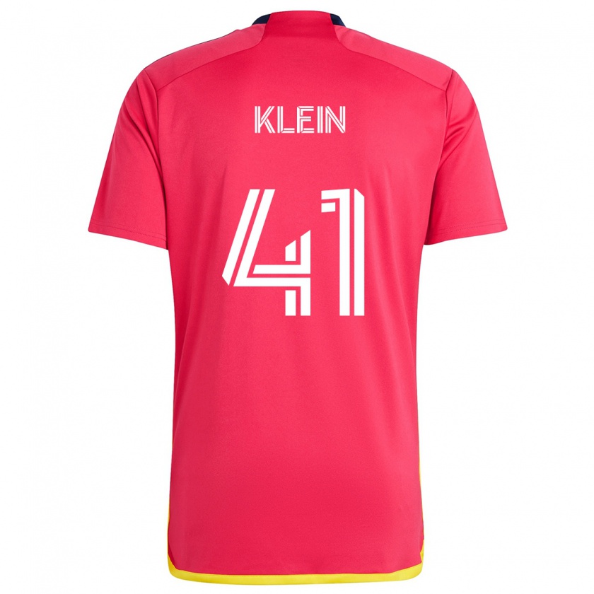 Kandiny Kinder Johnny Klein #41 Rot Blau Heimtrikot Trikot 2024/25 T-Shirt