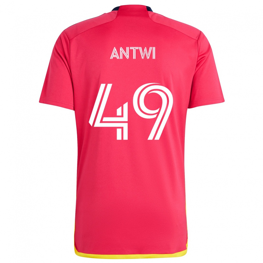 Kandiny Kinder Seth Antwi #49 Rot Blau Heimtrikot Trikot 2024/25 T-Shirt