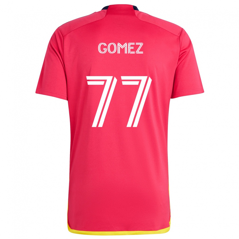 Kandiny Kinder Sam Gomez #77 Rot Blau Heimtrikot Trikot 2024/25 T-Shirt