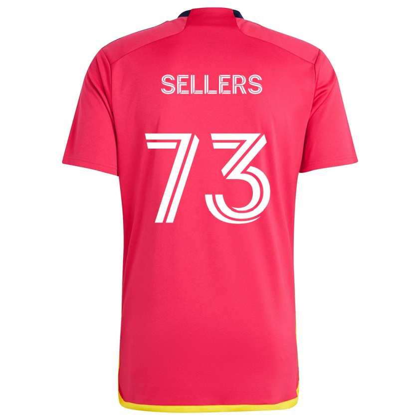 Kandiny Kinder Braydon Sellers #73 Rot Blau Heimtrikot Trikot 2024/25 T-Shirt