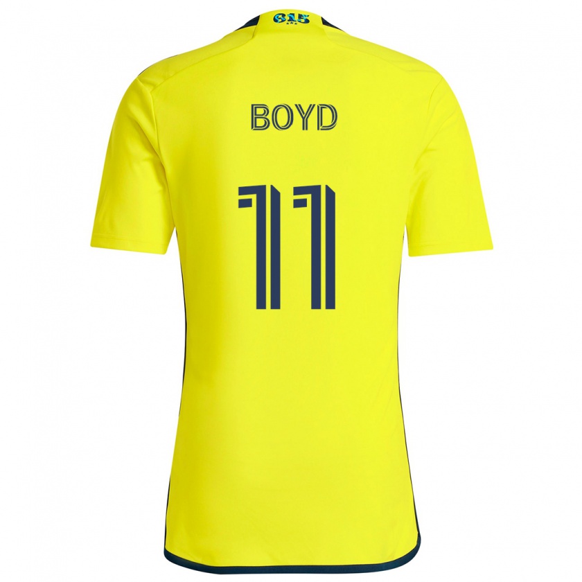 Kandiny Kinder Tyler Boyd #11 Gelb Blau Heimtrikot Trikot 2024/25 T-Shirt