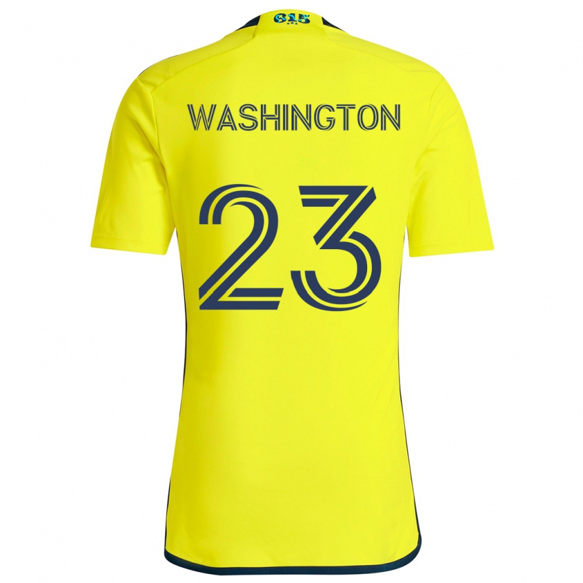 Kandiny Kinder Taylor Washington #23 Gelb Blau Heimtrikot Trikot 2024/25 T-Shirt