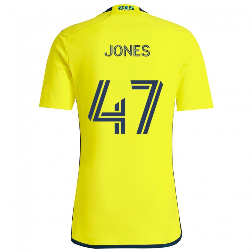 Kandiny Kinder Isaiah Jones #47 Gelb Blau Heimtrikot Trikot 2024/25 T-Shirt