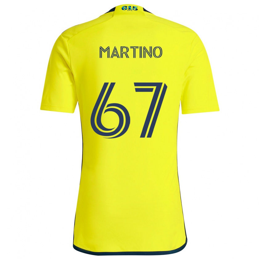 Kandiny Kinder Ben Martino #67 Gelb Blau Heimtrikot Trikot 2024/25 T-Shirt