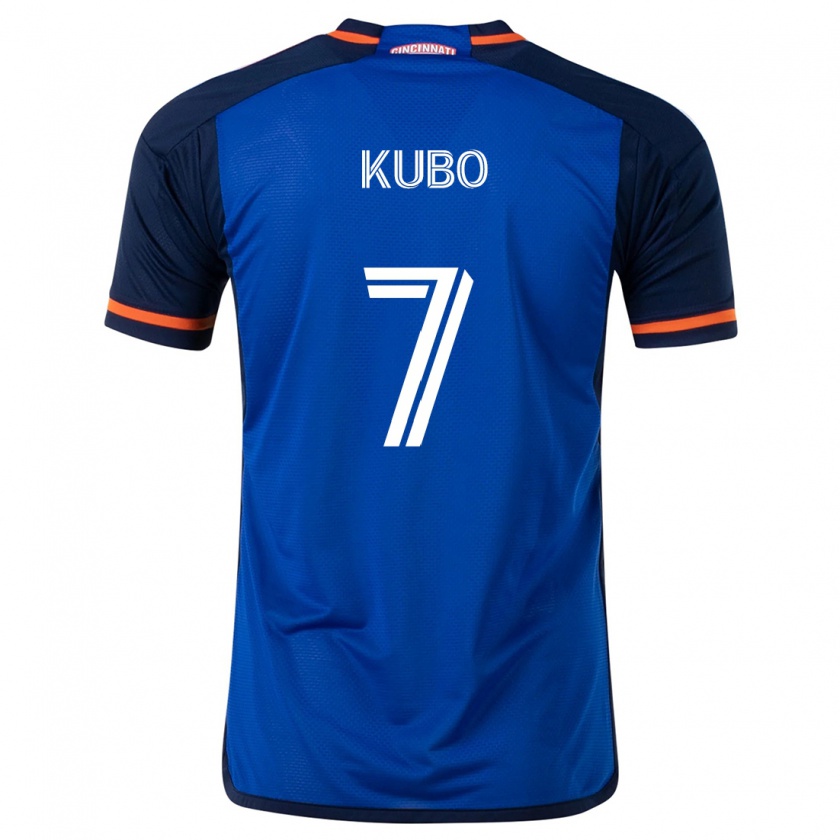 Kandiny Kinder Yuya Kubo #7 Blau Weiss Heimtrikot Trikot 2024/25 T-Shirt