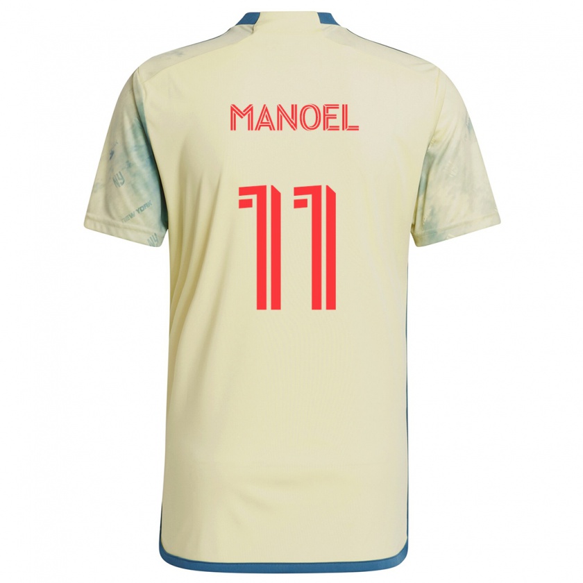 Kandiny Kinder Elias Manoel #11 Gelb Rot Blau Heimtrikot Trikot 2024/25 T-Shirt