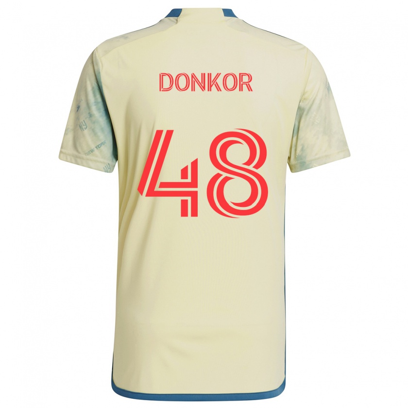 Kandiny Kinder Ronald Donkor #48 Gelb Rot Blau Heimtrikot Trikot 2024/25 T-Shirt