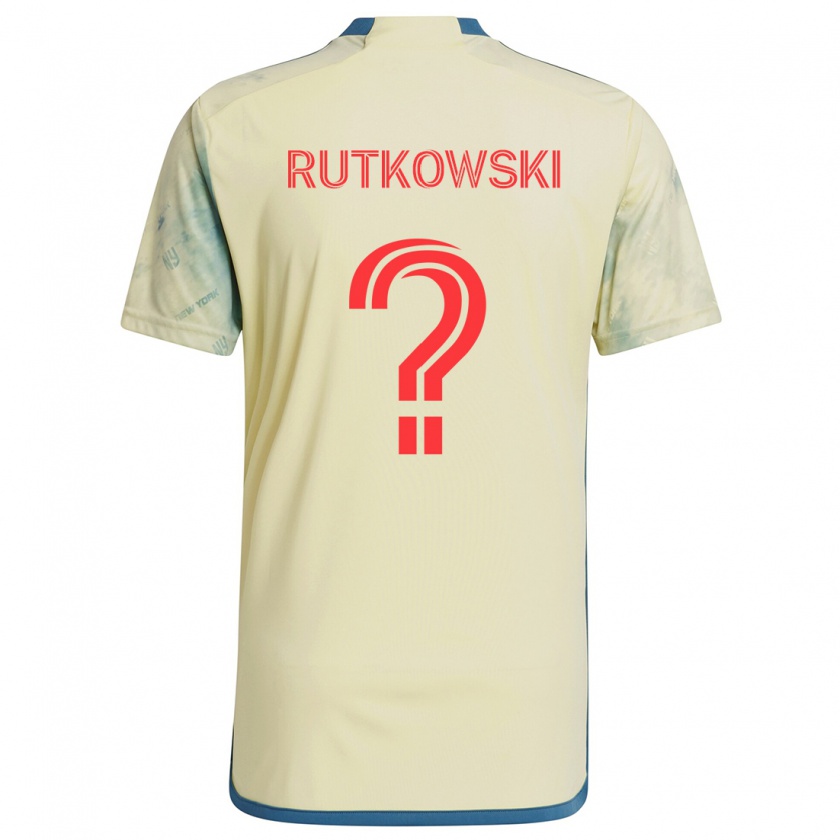 Kandiny Kinder Alan Rutkowski #0 Gelb Rot Blau Heimtrikot Trikot 2024/25 T-Shirt