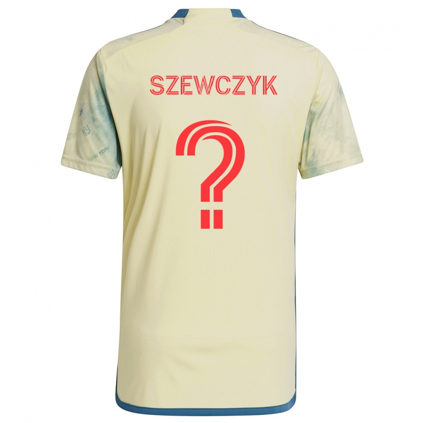 Kandiny Kinder Tobias Szewczyk #0 Gelb Rot Blau Heimtrikot Trikot 2024/25 T-Shirt