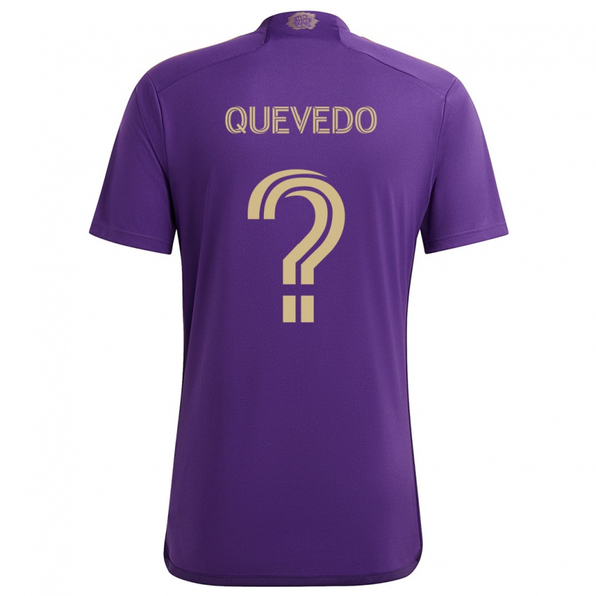 Kandiny Kinder Juan Quevedo #0 Lila Gelb Heimtrikot Trikot 2024/25 T-Shirt