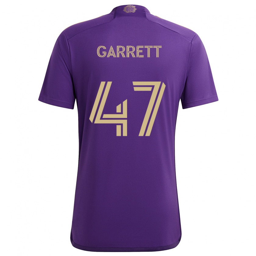 Kandiny Kinder Ian Garrett #47 Lila Gelb Heimtrikot Trikot 2024/25 T-Shirt