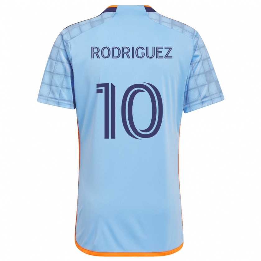 Kandiny Kinder Santiago Rodríguez #10 Blau Orange Heimtrikot Trikot 2024/25 T-Shirt