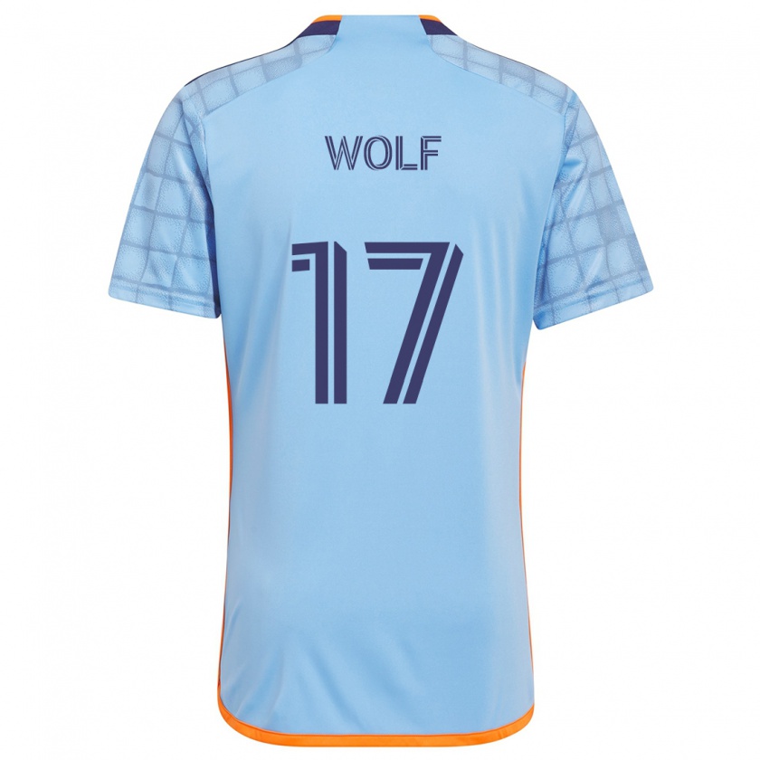 Kandiny Kinder Hannes Wolf #17 Blau Orange Heimtrikot Trikot 2024/25 T-Shirt