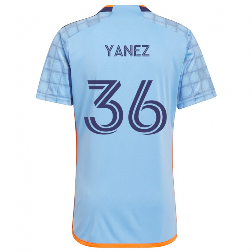 Kandiny Kinder Zidane Yañez #36 Blau Orange Heimtrikot Trikot 2024/25 T-Shirt