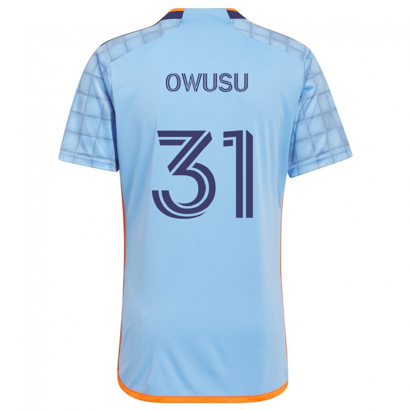 Kandiny Kinder Samuel Owusu #31 Blau Orange Heimtrikot Trikot 2024/25 T-Shirt