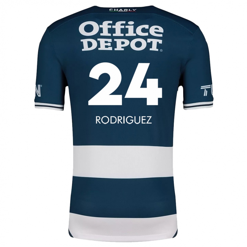 Kandiny Kinder Luis Rodríguez #24 Blau Weiss Heimtrikot Trikot 2024/25 T-Shirt