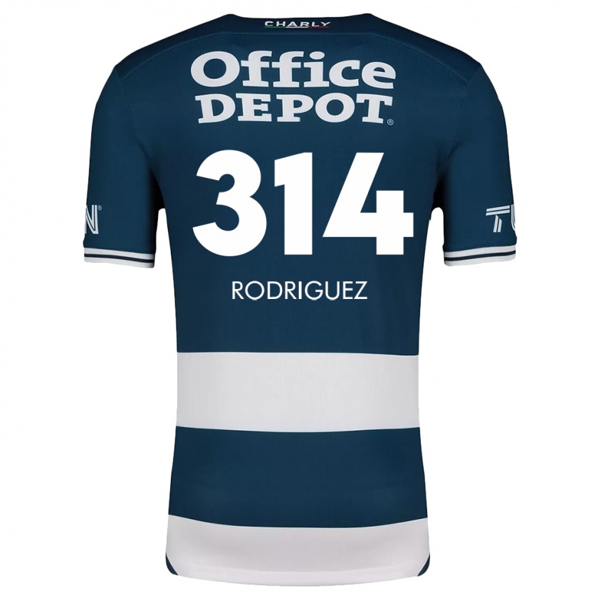 Kandiny Kinder Alan Rodríguez #314 Blau Weiss Heimtrikot Trikot 2024/25 T-Shirt