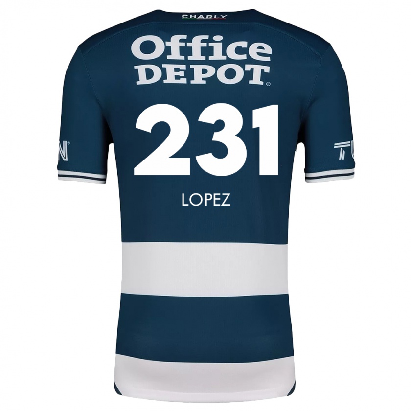 Kandiny Kinder Víctor López #231 Blau Weiss Heimtrikot Trikot 2024/25 T-Shirt