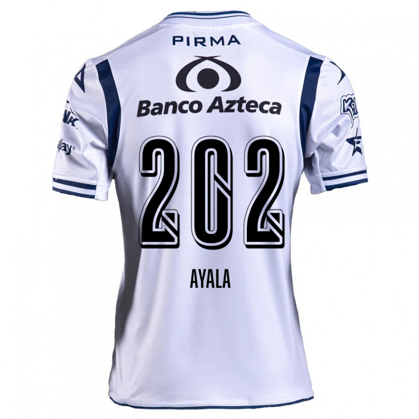 Kandiny Kinder Diego Ayala #202 Weiß Marineblau Heimtrikot Trikot 2024/25 T-Shirt