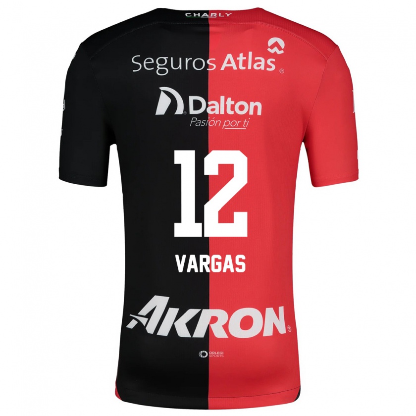 Kandiny Kinder Camilo Vargas #12 Rot Schwarz Heimtrikot Trikot 2024/25 T-Shirt