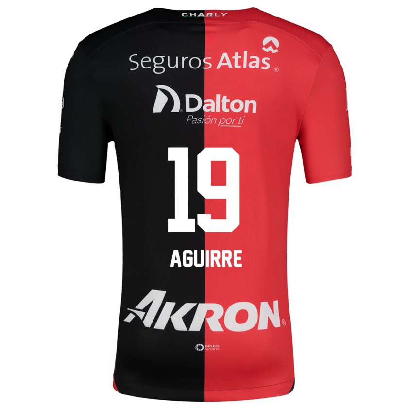 Kandiny Kinder Eduardo Aguirre #19 Rot Schwarz Heimtrikot Trikot 2024/25 T-Shirt