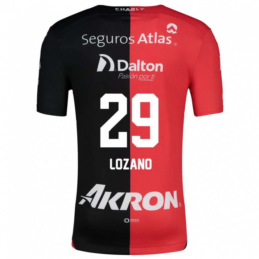 Kandiny Kinder Brian Lozano #29 Rot Schwarz Heimtrikot Trikot 2024/25 T-Shirt