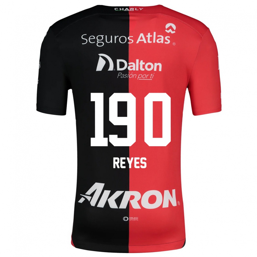 Kandiny Kinder Óscar Reyes #190 Rot Schwarz Heimtrikot Trikot 2024/25 T-Shirt