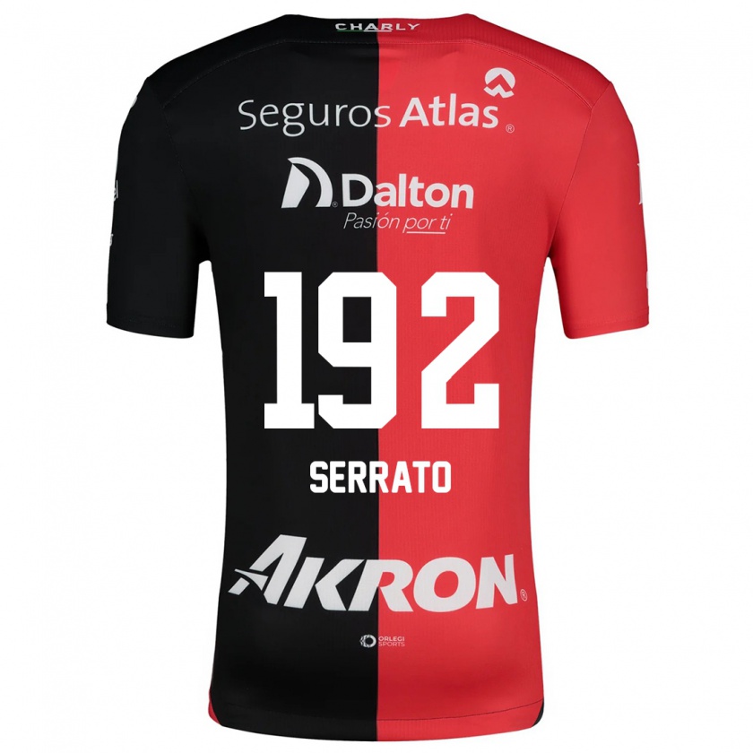 Kandiny Kinder Jesús Serrato #192 Rot Schwarz Heimtrikot Trikot 2024/25 T-Shirt