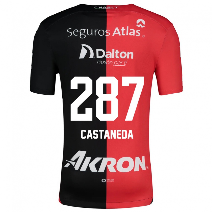 Kandiny Kinder Mariano Castañeda #287 Rot Schwarz Heimtrikot Trikot 2024/25 T-Shirt