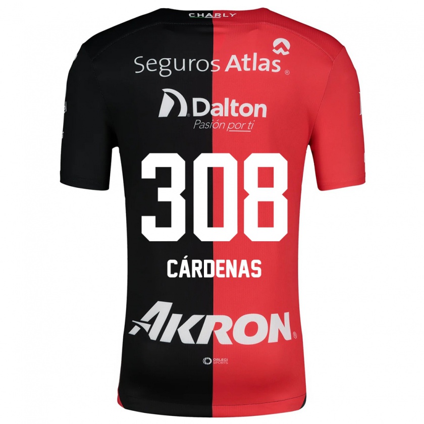 Kandiny Kinder Rodrigo Cárdenas #308 Rot Schwarz Heimtrikot Trikot 2024/25 T-Shirt