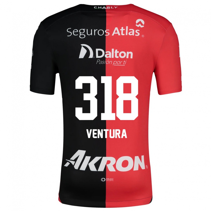 Kandiny Kinder Lissandro Ventura #318 Rot Schwarz Heimtrikot Trikot 2024/25 T-Shirt