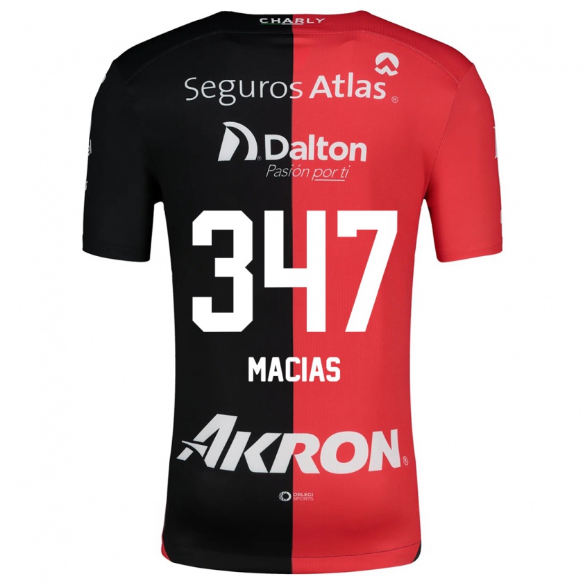 Kandiny Kinder Ángel Macías #347 Rot Schwarz Heimtrikot Trikot 2024/25 T-Shirt