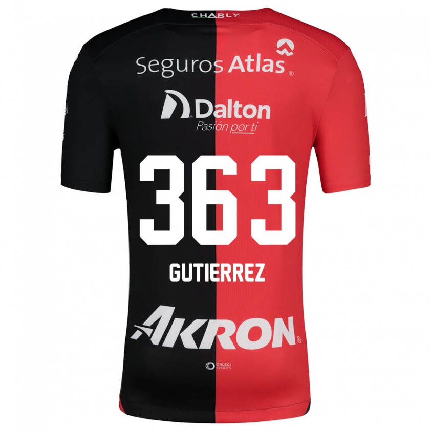 Kandiny Kinder Orlando Gutiérrez #363 Rot Schwarz Heimtrikot Trikot 2024/25 T-Shirt