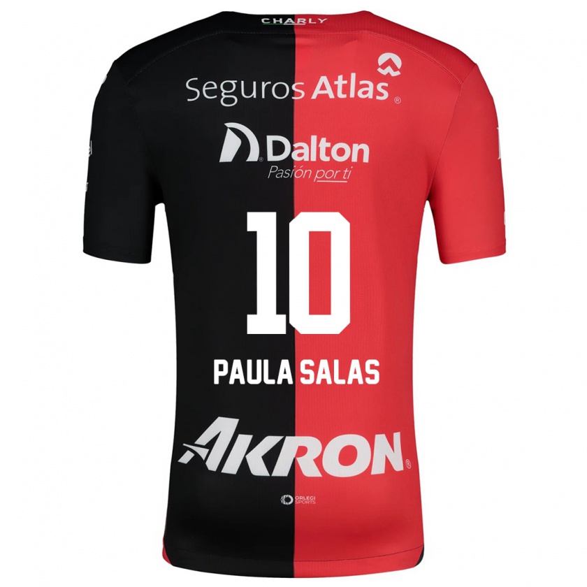 Kandiny Kinder María Paula Salas #10 Rot Schwarz Heimtrikot Trikot 2024/25 T-Shirt