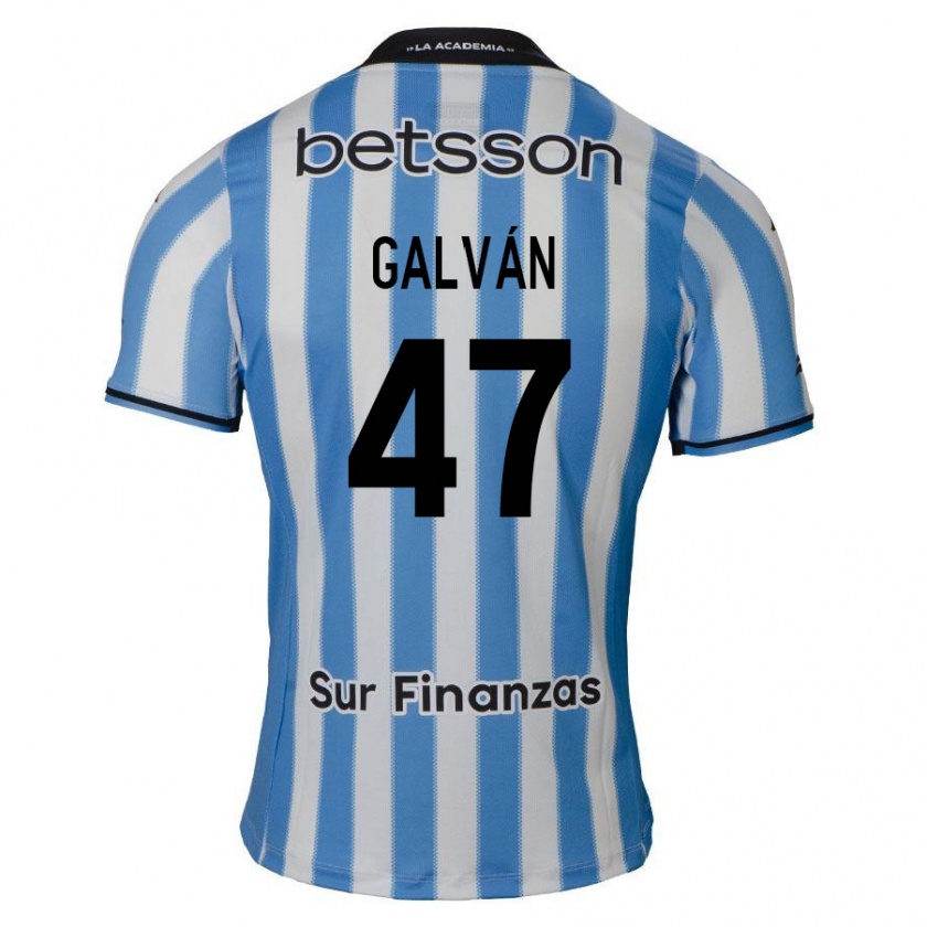 Kandiny Kinder Ignacio Galván #47 Blau Weiß Schwarz Heimtrikot Trikot 2024/25 T-Shirt