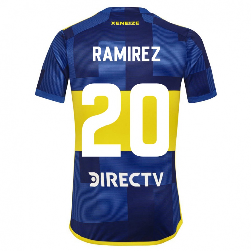 Kandiny Kinder Juan Ramírez #20 Blau Gelb Heimtrikot Trikot 2024/25 T-Shirt