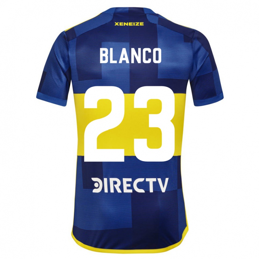 Kandiny Kinder Lautaro Blanco #23 Blau Gelb Heimtrikot Trikot 2024/25 T-Shirt