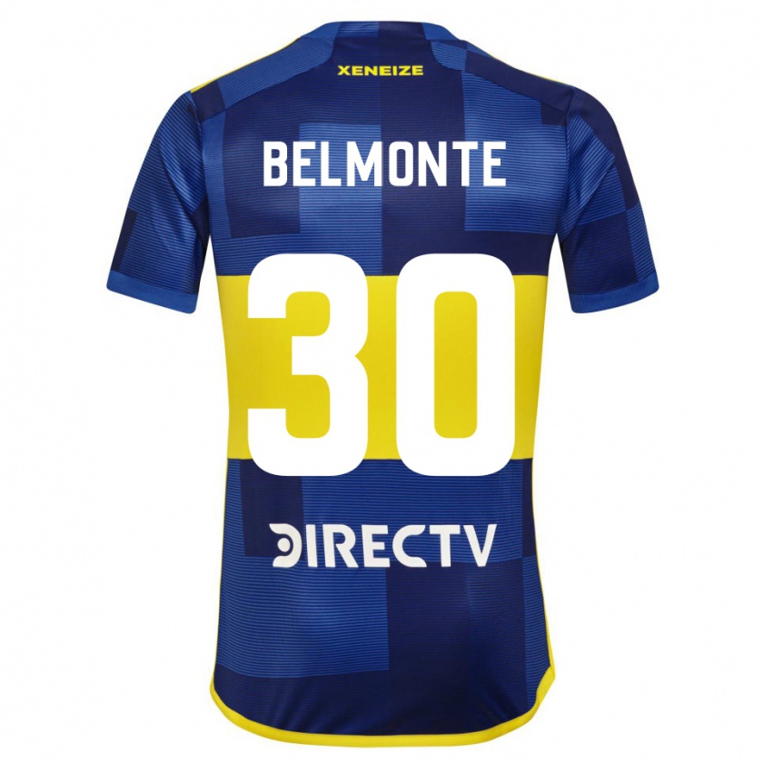 Kandiny Kinder Tomás Belmonte #30 Blau Gelb Heimtrikot Trikot 2024/25 T-Shirt