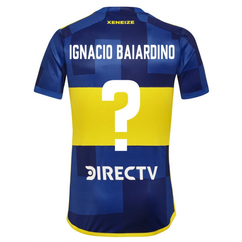 Kandiny Kinder Juan Ignacio Baiardino #0 Blau Gelb Heimtrikot Trikot 2024/25 T-Shirt