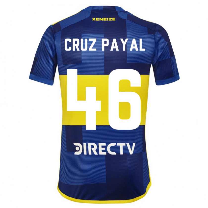 Kandiny Kinder Juan Cruz Payal #46 Blau Gelb Heimtrikot Trikot 2024/25 T-Shirt