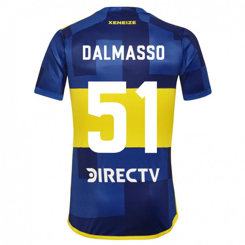 Kandiny Kinder Santiago Dalmasso #51 Blau Gelb Heimtrikot Trikot 2024/25 T-Shirt