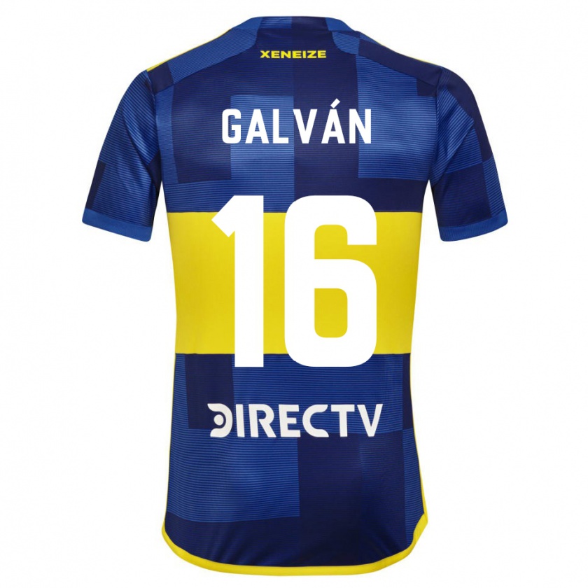 Kandiny Kinder Lucas Galván #16 Blau Gelb Heimtrikot Trikot 2024/25 T-Shirt