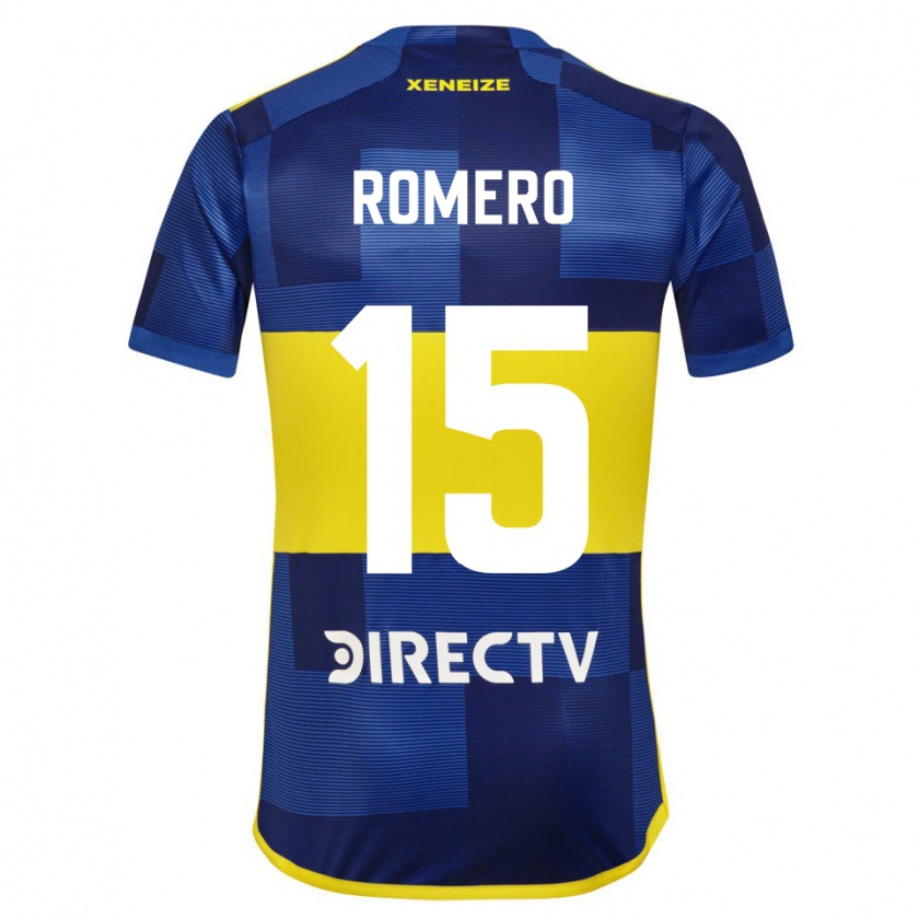 Kandiny Kinder Alejo Romero #15 Blau Gelb Heimtrikot Trikot 2024/25 T-Shirt