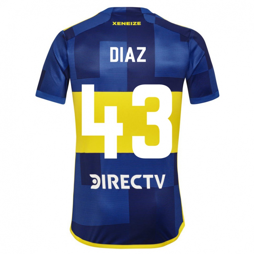 Kandiny Kinder Tomás Díaz #43 Blau Gelb Heimtrikot Trikot 2024/25 T-Shirt