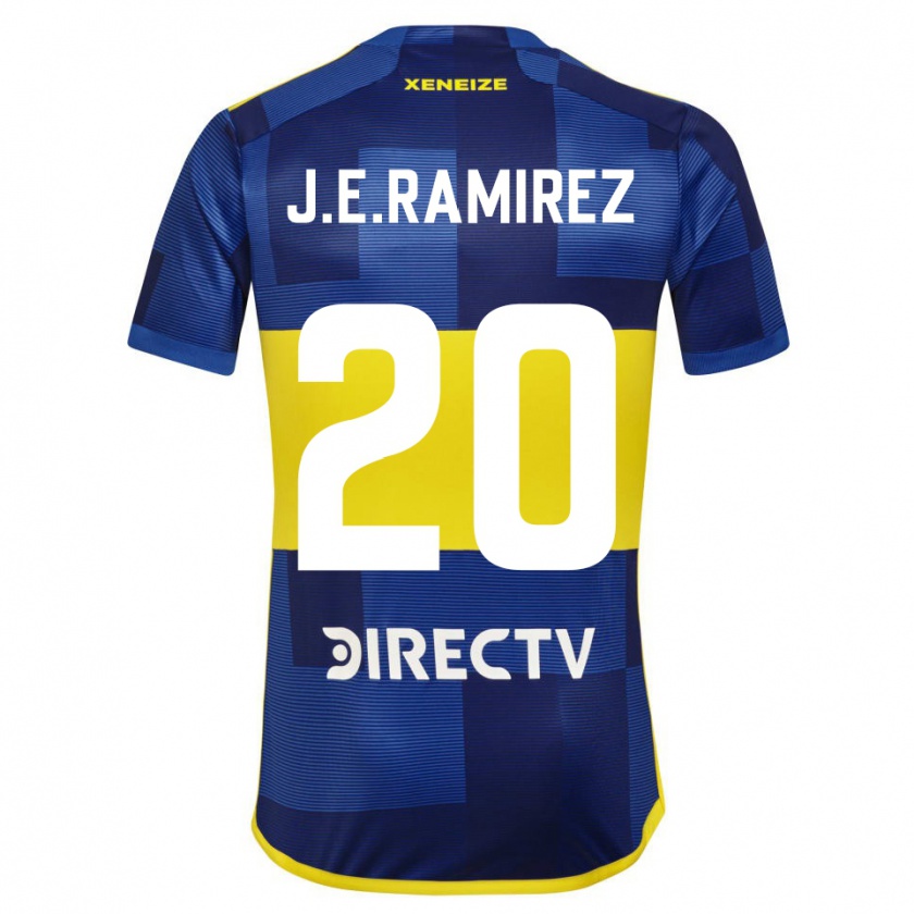 Kandiny Kinder Juan Edgardo Ramirez #20 Blau Gelb Heimtrikot Trikot 2024/25 T-Shirt