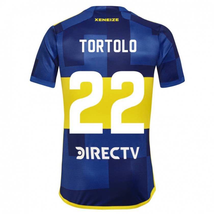 Kandiny Kinder Dulce Tortolo #22 Blau Gelb Heimtrikot Trikot 2024/25 T-Shirt