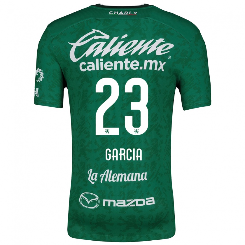 Kandiny Kinder Óscar García #23 Grün Weiß Heimtrikot Trikot 2024/25 T-Shirt